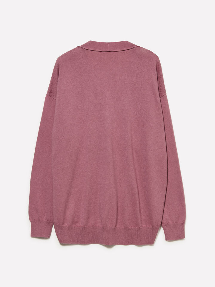 Purple oversize fit cardigan - women's cardigans - Blush | Sisley image number 2